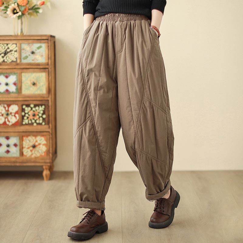 Pantalones tipo harem térmicos de cintura alta con cintura elástica y bolsillos para mujer, con estampado de Buddha Stones. - Perú - US8-10，UK/AU12-14，EU40-42 (2XL) - image 10