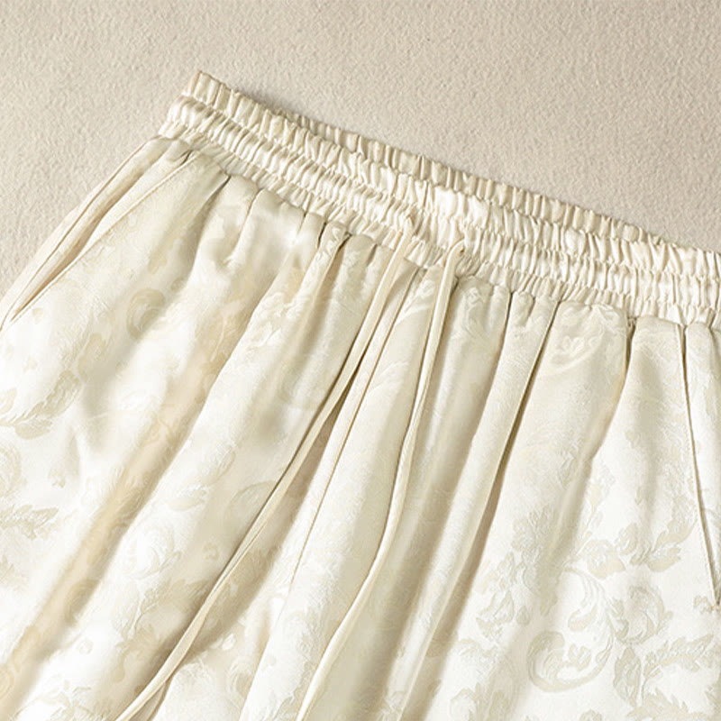 Pantalón térmico de pierna ancha para mujer, de talle alto, con diseño de jacquard de Buddha Stones y bolsillos. - image 2