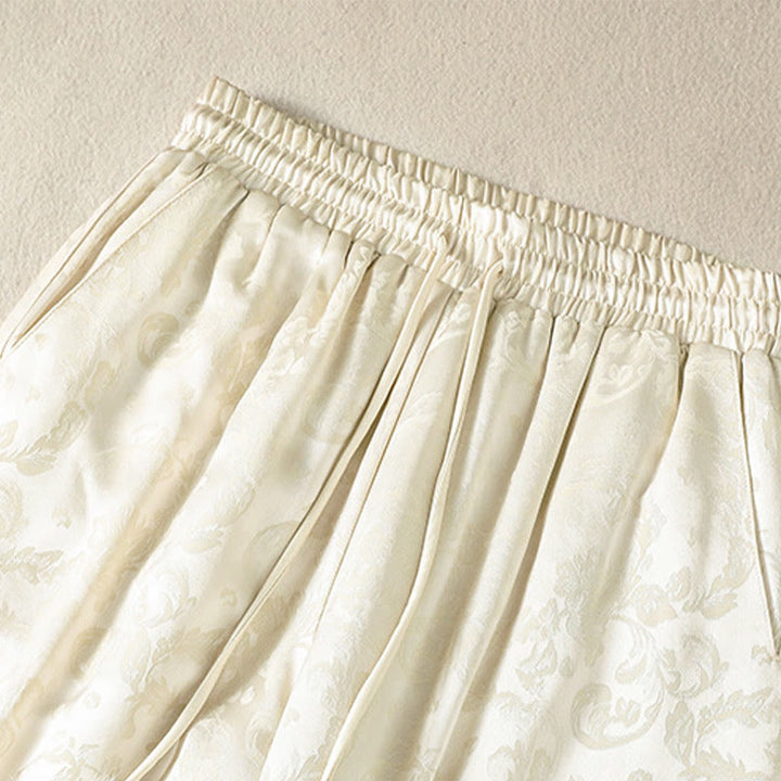 Pantalón térmico de pierna ancha para mujer, de talle alto, con diseño de jacquard de Buddha Stones y bolsillos. - image 2