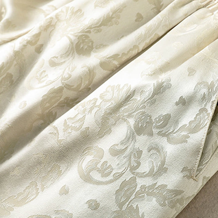 Pantalón térmico de pierna ancha para mujer, de talle alto, con diseño de jacquard de Buddha Stones y bolsillos. - image 6