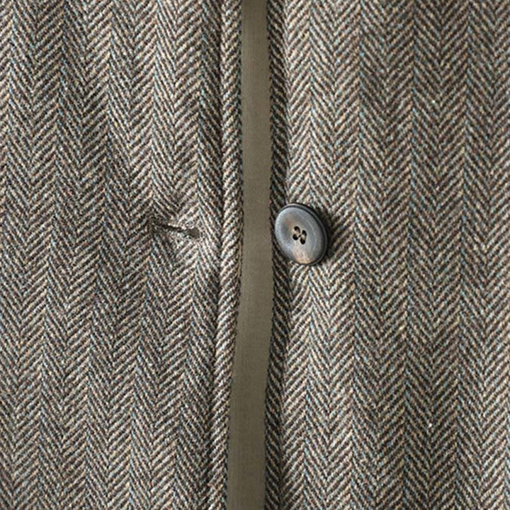 Chaqueta térmica de manga larga con botones marrones y bolsillos para mujer de Buddha Stones - image 7