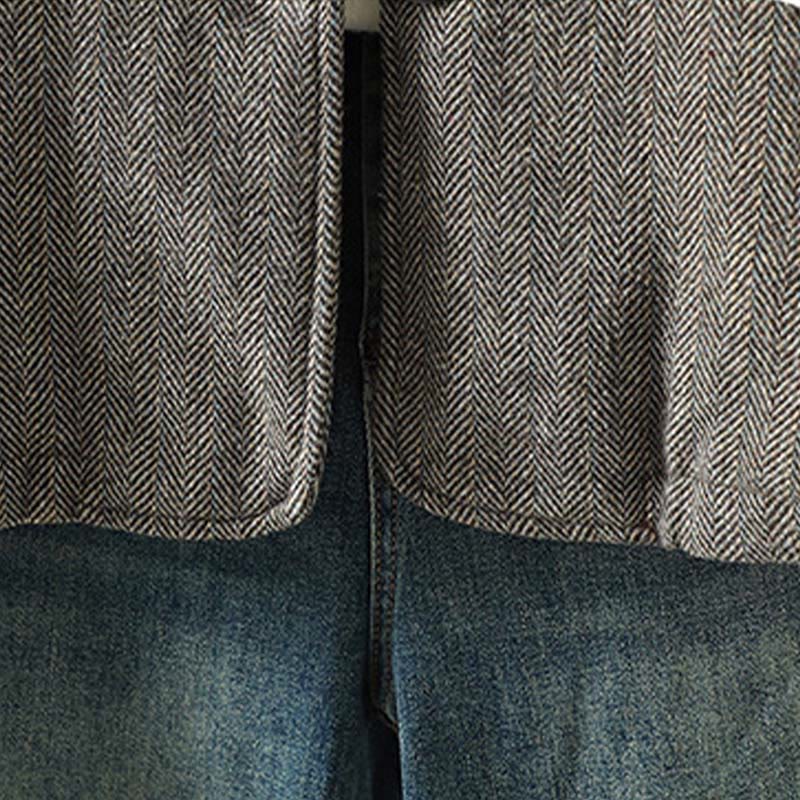 Chaqueta térmica de manga larga con botones marrones y bolsillos para mujer de Buddha Stones - image 9