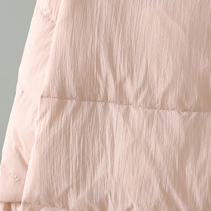 Chaqueta térmica de manga larga para mujer con bolsillos, bordado de flores de durazno y piedras de Buddha Stones. - image 12