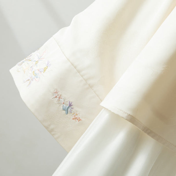 Chaqueta de manga larga para mujer con bordado de flores otoñales y Buddha Stones , diseño de botones de rana - image 5