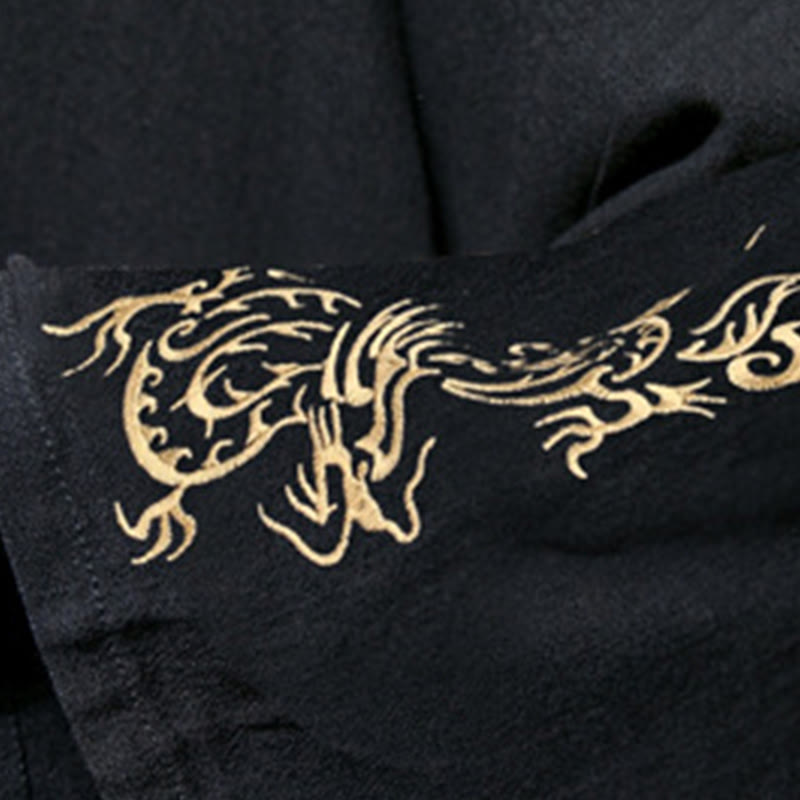 Kimono de algodón para hombre, manga larga , Buddha Stones , dragón y fénix. - image 7