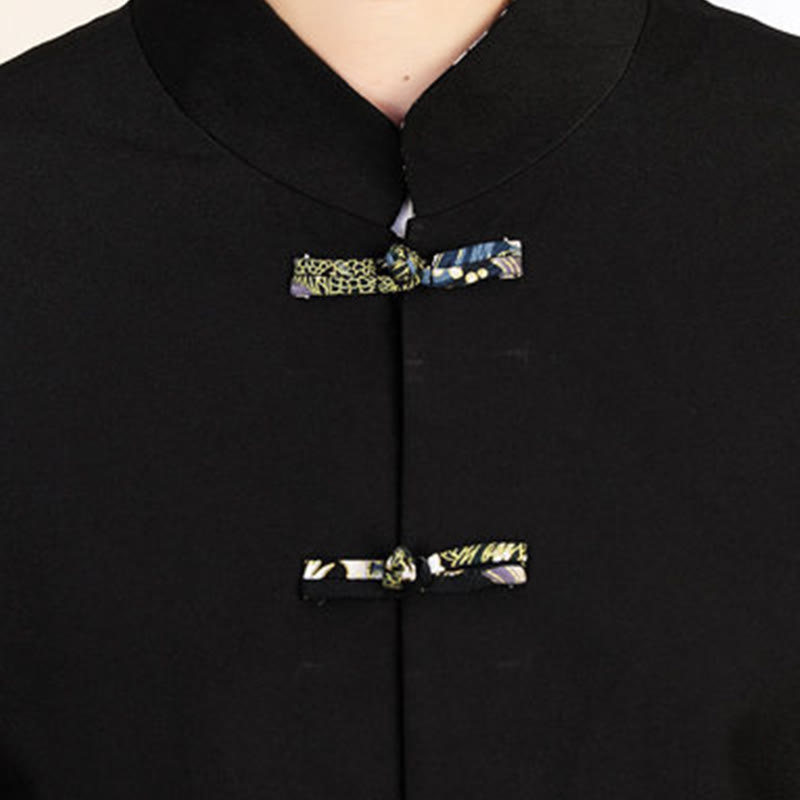 Conjunto de ropa de manga larga y pantalón con estampado de olas y botones de rana para hombre , con Buddha Stones (2 piezas). - image 16