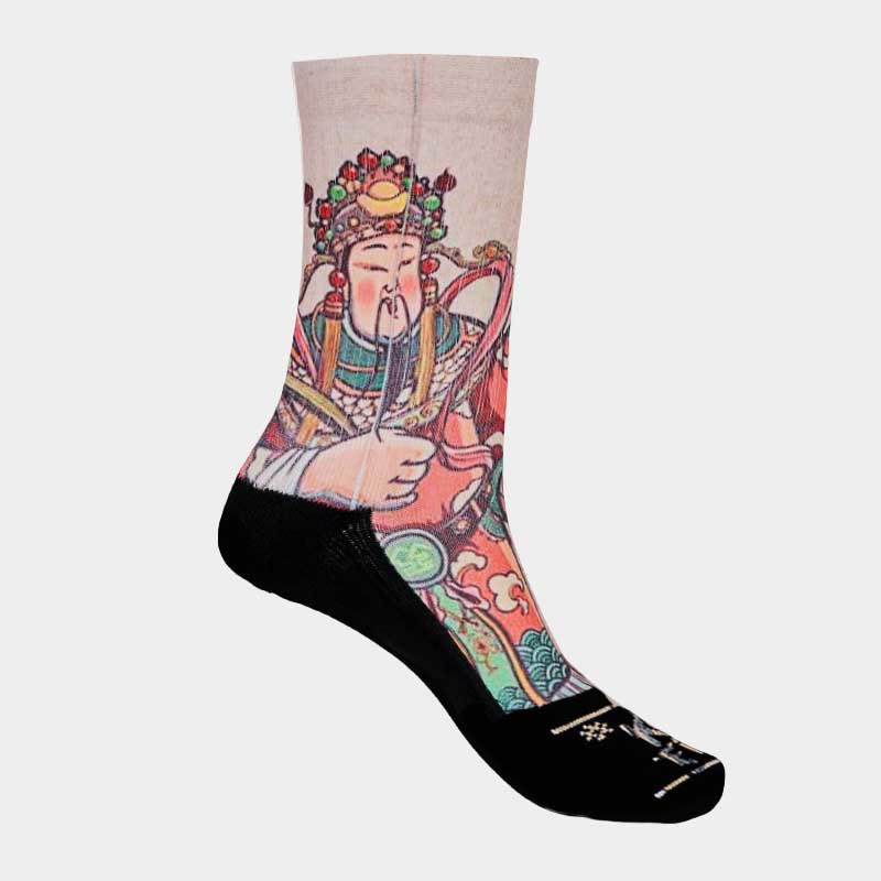 Calcetines unisex con diseño de Buddha Stones, Dios de la Riqueza, con asa Ruyi, para hombre y mujer - image 13