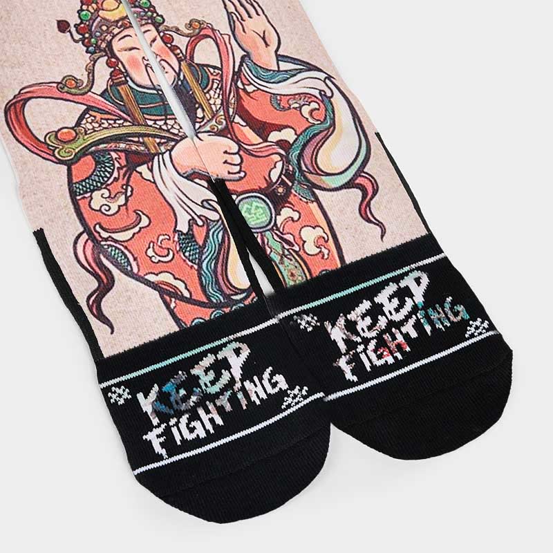 Calcetines unisex con diseño de Buddha Stones, Dios de la Riqueza, con asa Ruyi, para hombre y mujer - image 12