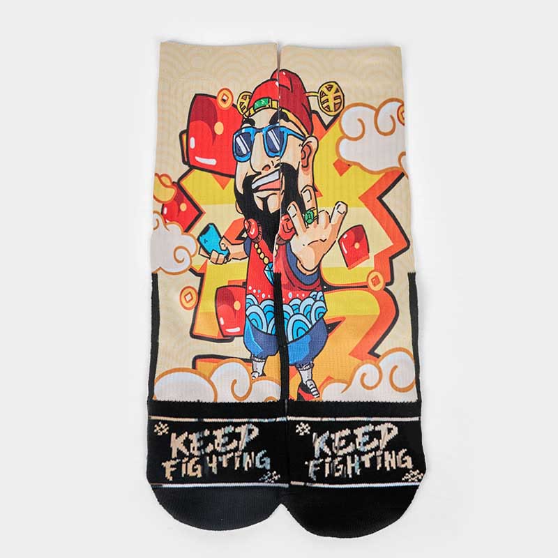 Calcetines unisex con diseño de Buddha Stones, Dios de la Riqueza, sobres rojos, micro lingotes, para hombre y mujer - image 7