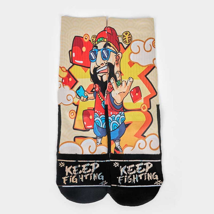 Calcetines unisex con diseño de Buddha Stones, Dios de la Riqueza, sobres rojos, micro lingotes, para hombre y mujer - image 7