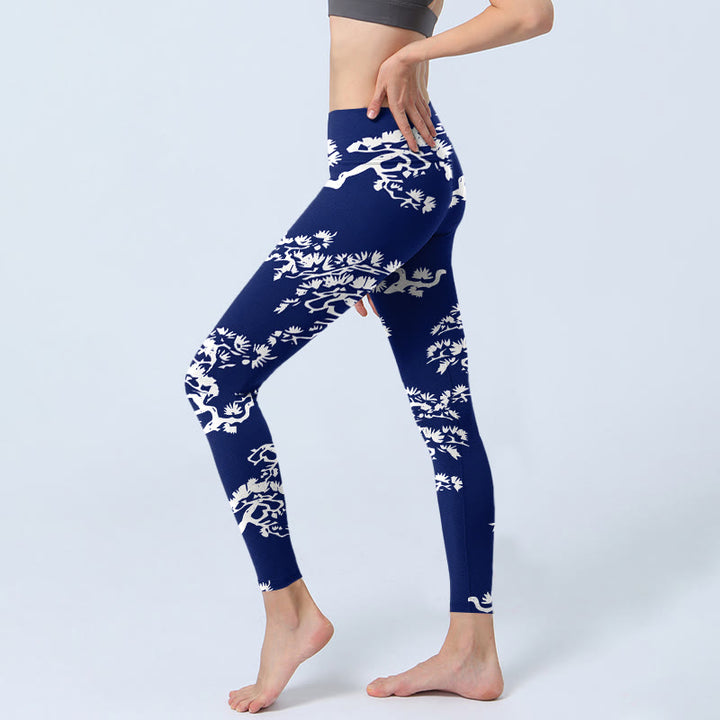 Leggings de gimnasio con estampado de silueta de pino y piedras de Buddha Stones, pantalones de yoga para mujer - image 2