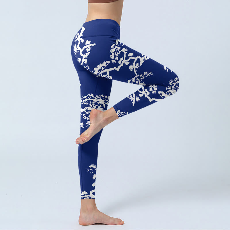 Leggings de gimnasio con estampado de silueta de pino y piedras de Buddha Stones, pantalones de yoga para mujer - image 4