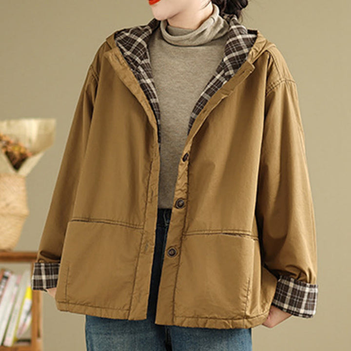 Sudadera con capucha y estampado de Buddha Stones para mujer. Chaqueta de algodón grueso de manga larga con bolsillos. - image 2