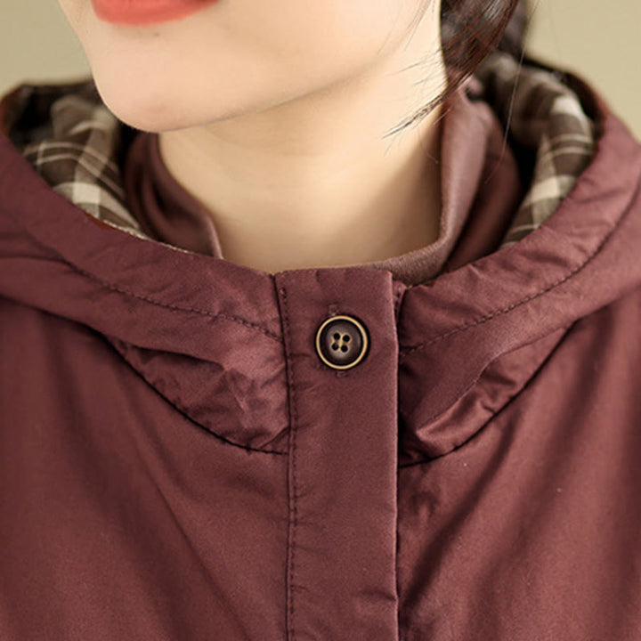 Sudadera con capucha y estampado de Buddha Stones para mujer. Chaqueta de algodón grueso de manga larga con bolsillos. - image 9