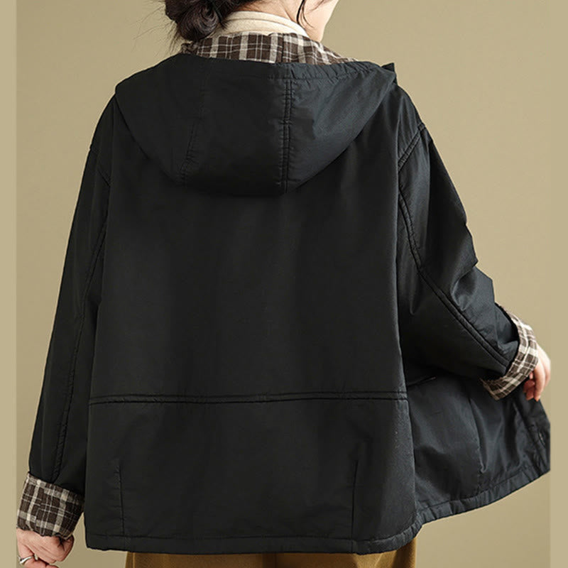 Sudadera con capucha y estampado de Buddha Stones para mujer. Chaqueta de algodón grueso de manga larga con bolsillos. - image 18