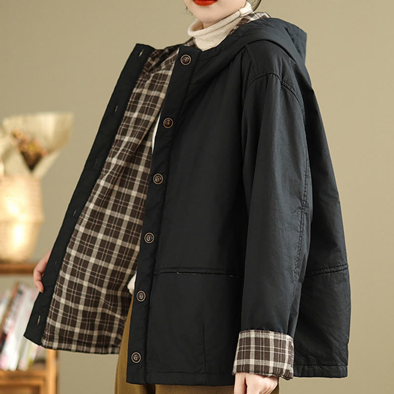 Sudadera con capucha y estampado de Buddha Stones para mujer. Chaqueta de algodón grueso de manga larga con bolsillos. - image 17