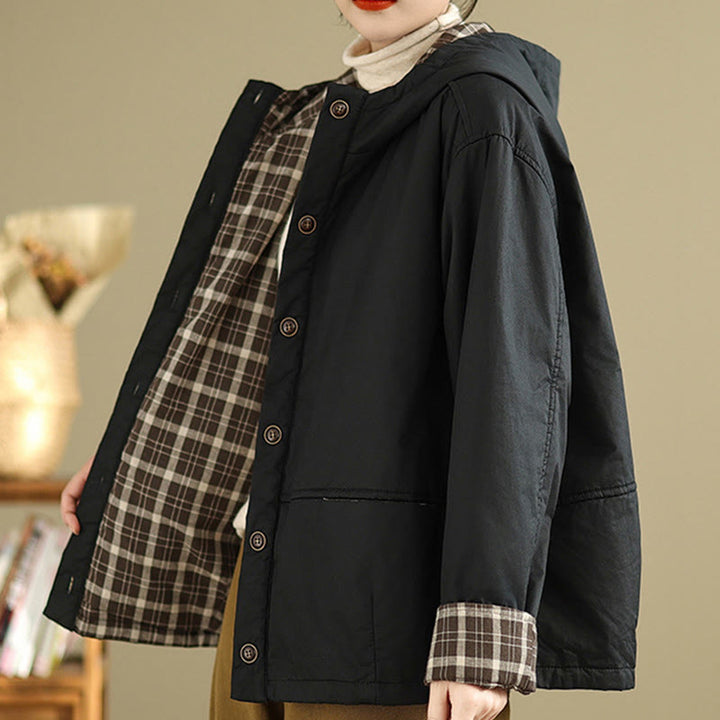 Sudadera con capucha y estampado de Buddha Stones para mujer. Chaqueta de algodón grueso de manga larga con bolsillos. - image 17