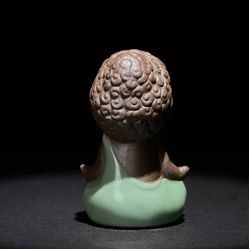 Buddha Stones, monje en reposo, meditación, oración, estatua de cerámica, serenidad, decoración del hogar - image 12