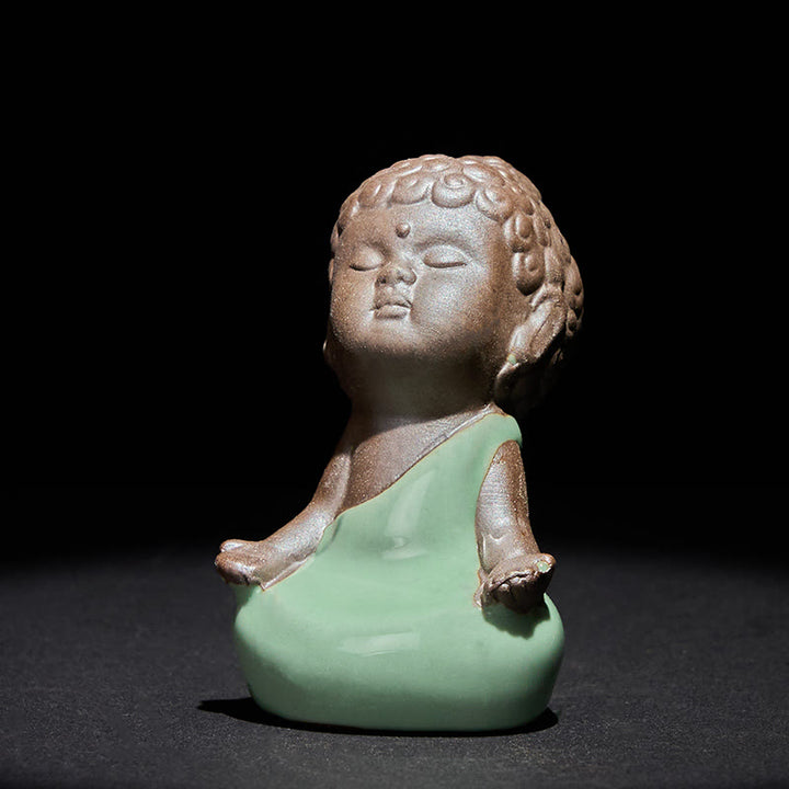 Buddha Stones, monje en reposo, meditación, oración, estatua de cerámica, serenidad, decoración del hogar - image 11