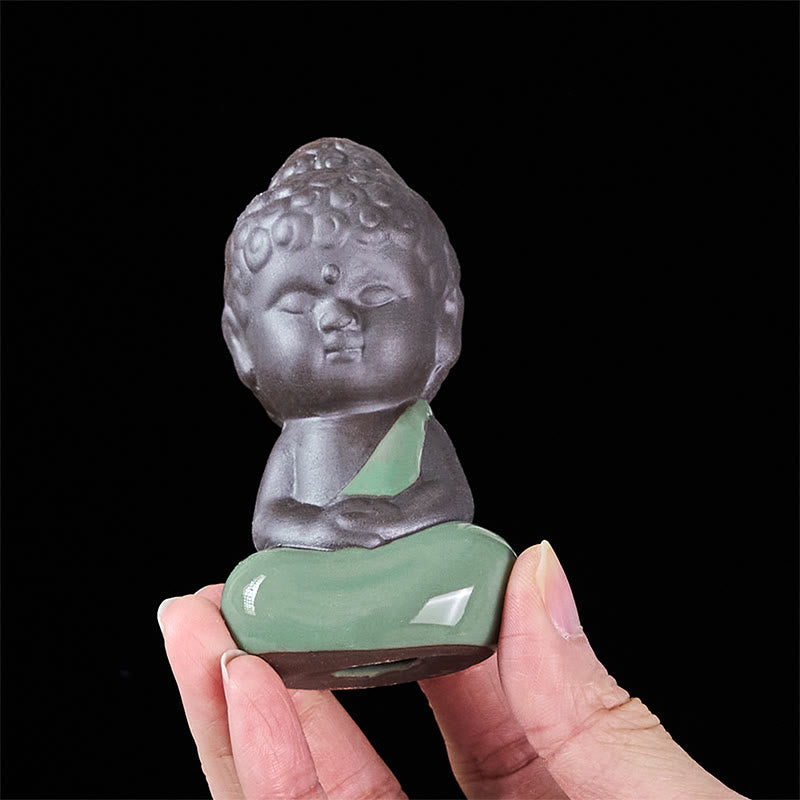 Buddha Stones, monje en reposo, meditación, oración, estatua de cerámica, serenidad, decoración del hogar - image 29
