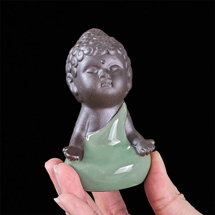 Buddha Stones, monje en reposo, meditación, oración, estatua de cerámica, serenidad, decoración del hogar - image 16