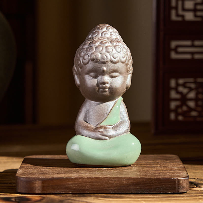 Buddha Stones, monje en reposo, meditación, oración, estatua de cerámica, serenidad, decoración del hogar - image 22