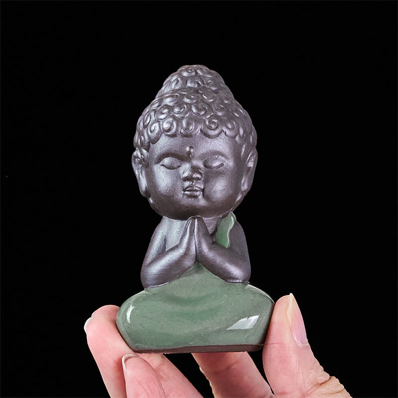 Buddha Stones, monje en reposo, meditación, oración, estatua de cerámica, serenidad, decoración del hogar - image 8