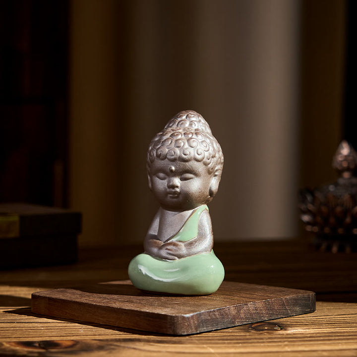 Buddha Stones, monje en reposo, meditación, oración, estatua de cerámica, serenidad, decoración del hogar - image 25