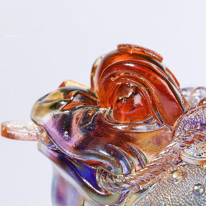 Buddha Stones Feng Shui Monedas de Rana Pieza de Arte de Cristal Liuli Hecha a Mano para Decoración de Hogar y Oficina para la Abundancia - image 10