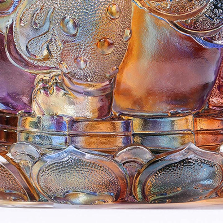 Buddha Stones Feng Shui Monedas de Rana Pieza de Arte de Cristal Liuli Hecha a Mano para Decoración de Hogar y Oficina para la Abundancia - image 12