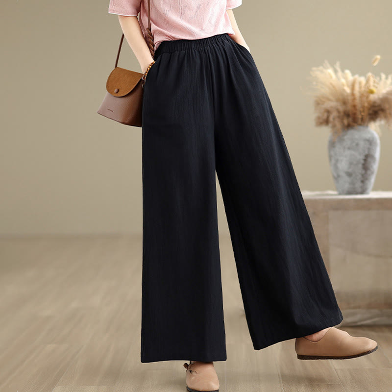 Camisa y pantalón de mujer de manga larga con botones de rana y estampado de Buddha Stones, confeccionados en algodón jacquard, con bolsillos. - Pantalones negros - US8-10，UK/AU12-14，EU40-42 (2XL) - image 23