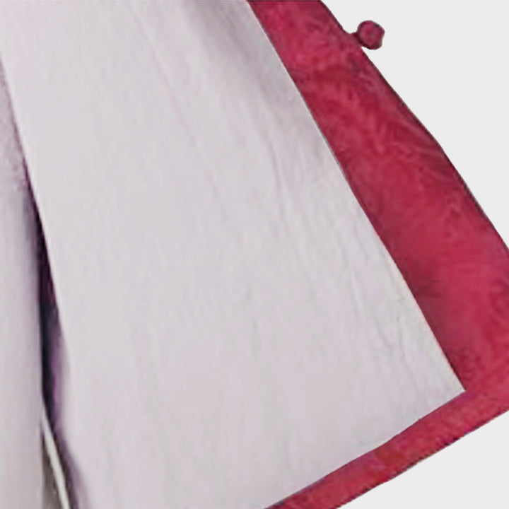 Camisa y pantalón de mujer de manga larga con botones de rana y estampado de Buddha Stones, confeccionados en algodón jacquard, con bolsillos. - image 13