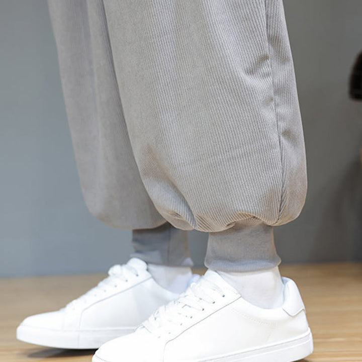 Pantalones de algodón para hombre, de color liso, hasta el tobillo, con bolsillos, Buddha Stones primaverales. - image 19