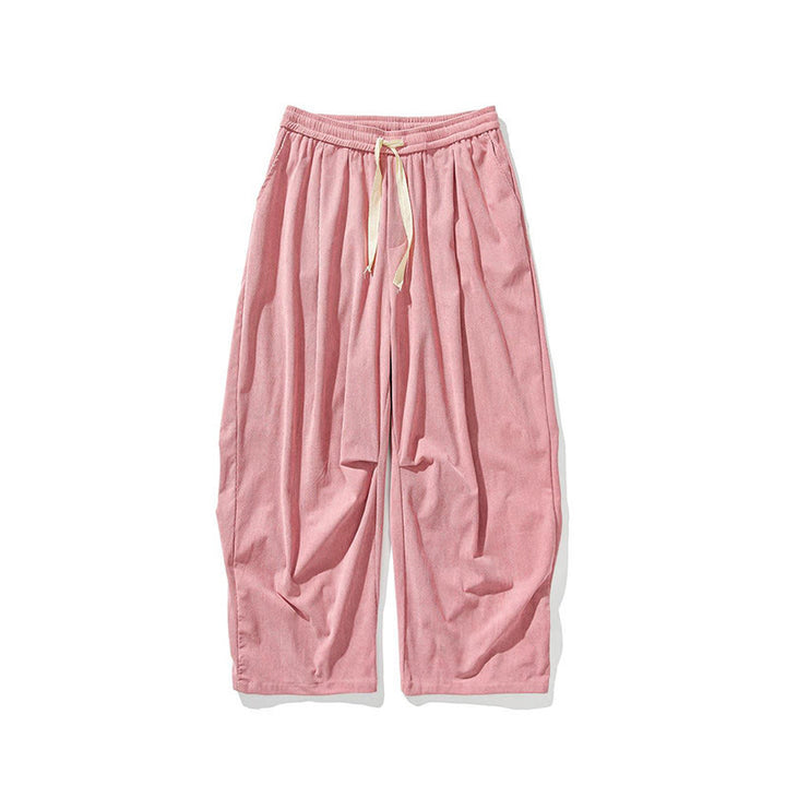 Pantalones de pana de algodón con cordón ajustable y pernera ancha para hombre, con bolsillos, estampado de Buddha Stones. - image 15