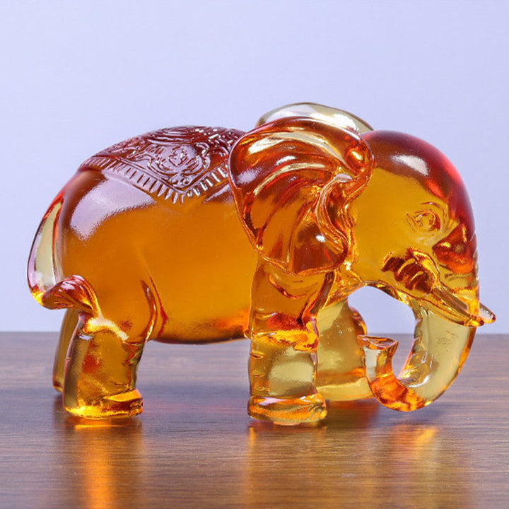 Buddha Stones, cristal amarillo Liuli, trompa de elefante, diseño de arriba abajo, fuerza, decoración del hogar - image 4