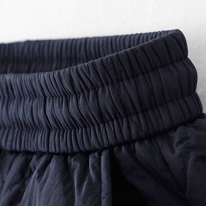 Pantalones térmicos gruesos para mujer Buddha Stones, lisos, con puño elástico, cordón ajustable y bolsillos. - image 4