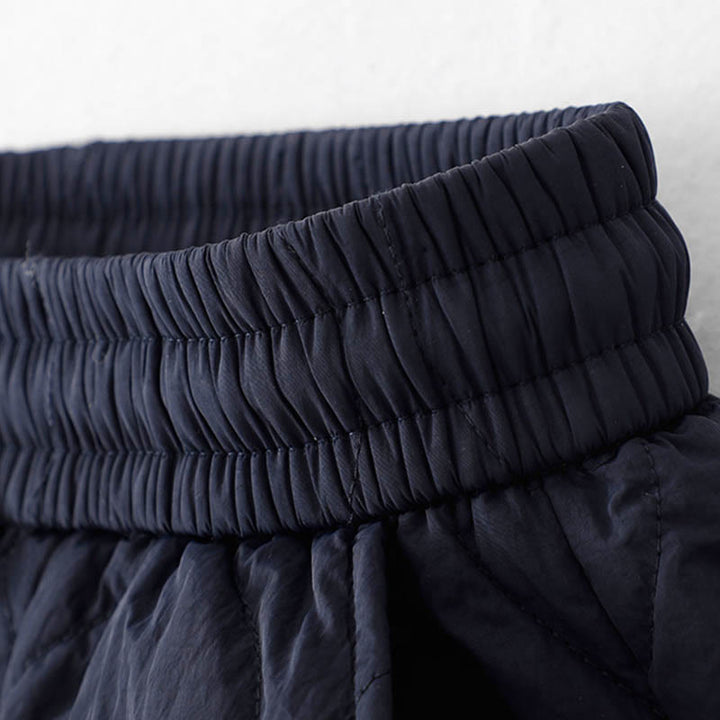 Pantalones térmicos gruesos para mujer Buddha Stones, lisos, con puño elástico, cordón ajustable y bolsillos. - image 4