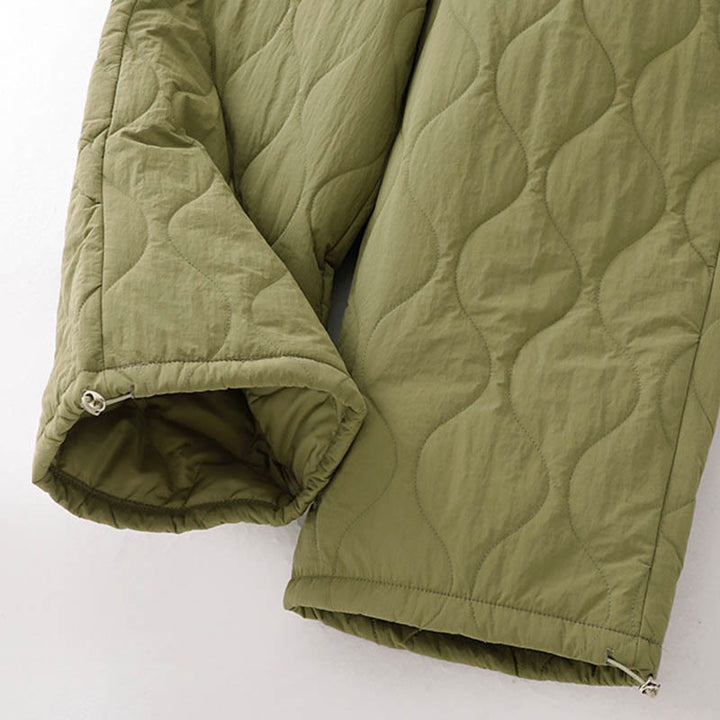 Pantalones térmicos gruesos para mujer Buddha Stones, lisos, con puño elástico, cordón ajustable y bolsillos. - image 18