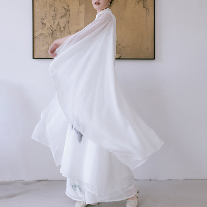 Vestido midi de meditación para mujer, manga corta, estampado con tinta blanca de Buddha Stones, estilo zen - image 3