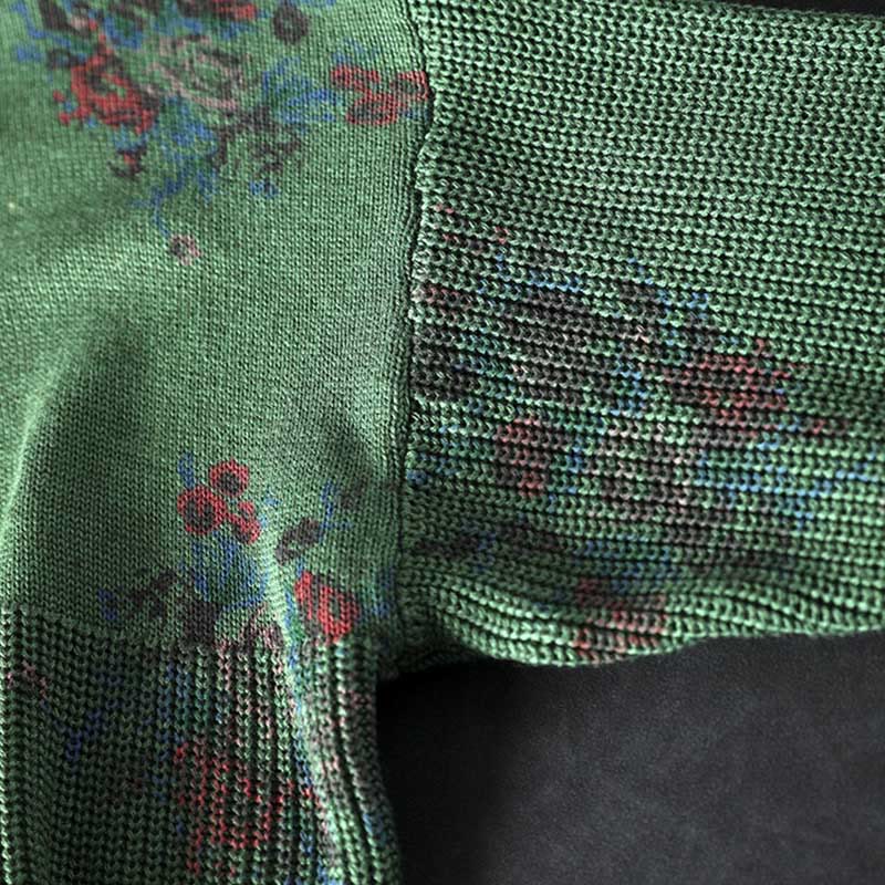 Suéter de manga larga con capucha y estampado floral para mujer de Buddha Stones - image 17