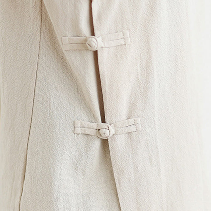 Conjunto de 2 piezas para mujer con estampado de Buddha Stones: camisa de manga larga con cuello en V y pantalones de pierna ancha, estilo zen y meditación. - image 7