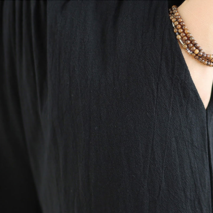 Conjunto de meditación zen para mujer con estampado de Buddha Stones : camiseta de manga larga con cuello en V y pantalón de pierna ancha. - image 19