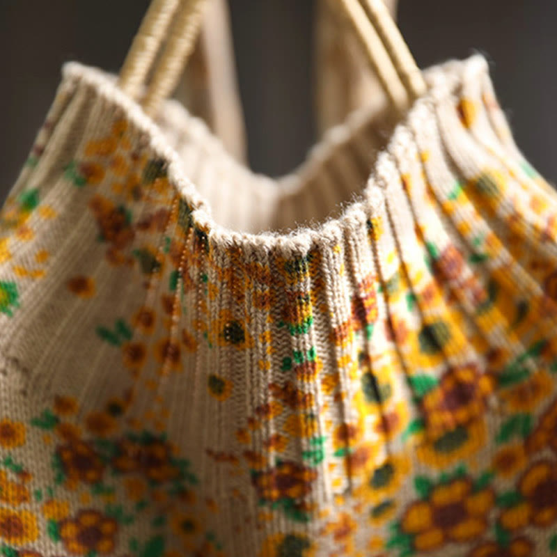 Suéter de punto con cuello alto y manga larga para mujer, de algodón con estampado floral y bajo acanalado, de Buddha Stones. - image 5