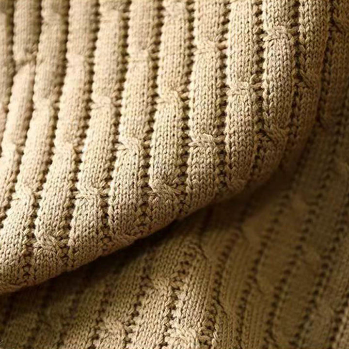 Suéter de algodón para mujer con cuello redondo y manga larga, diseño patchwork de Buddha Stones para invierno - image 5