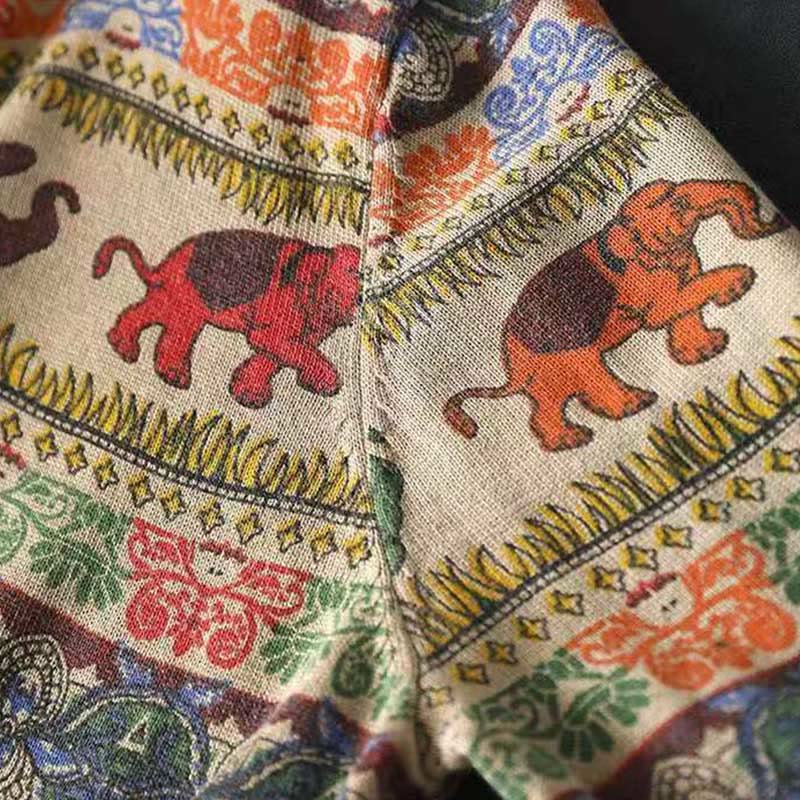 Suéter de manga larga para mujer, de algodón, con bolsillos, estampado de elefantes y Buddha Stones. - image 10