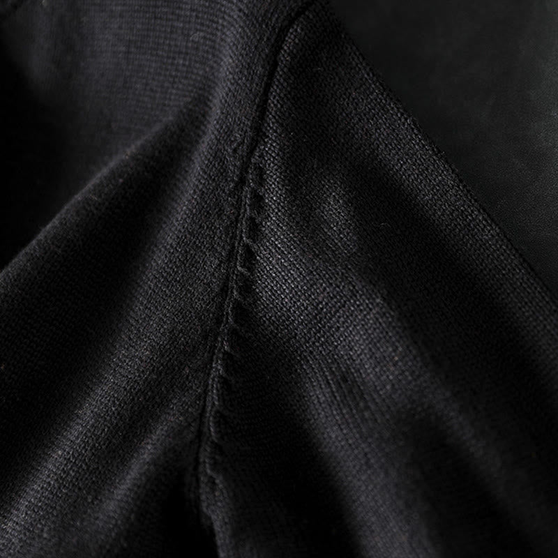 Cárdigan de manga larga para mujer, de algodón, con diseño liso de botones coloridos y Buddha Stones. - image 5