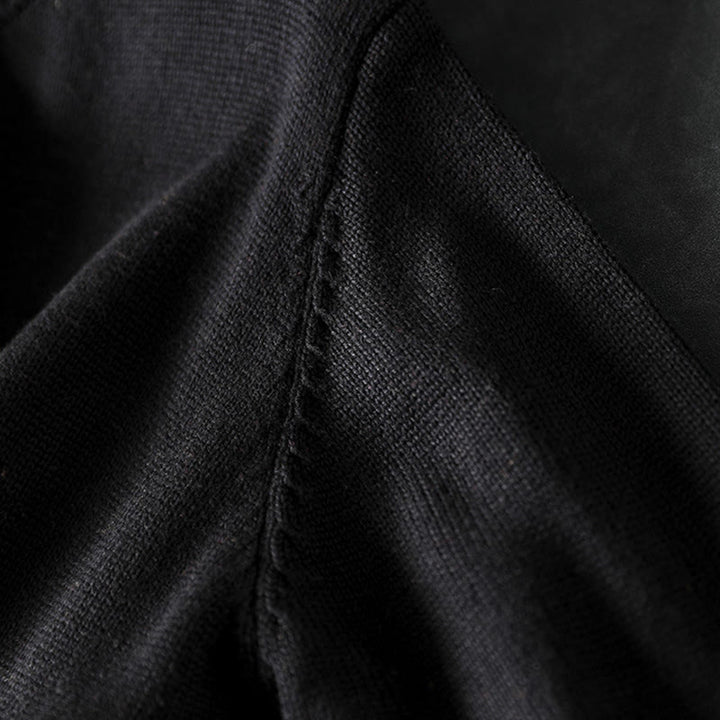 Cárdigan de manga larga para mujer, de algodón, con diseño liso de botones coloridos y Buddha Stones. - image 5