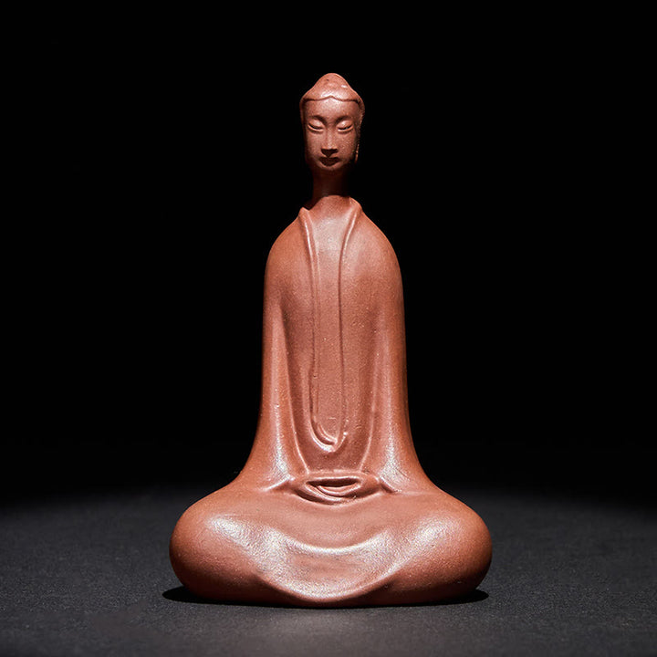 Buddha Stones sin forma, Buda de arcilla púrpura, decoración de escritorio para el hogar, 5,7 x 9,6 cm - Buda 5,7*9,6 cm - image 0