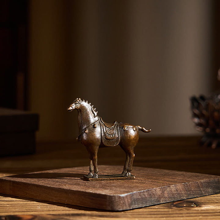 Buddha Stones antiguas de aleación marrón del Año del Caballo, decoración del hogar, 5,8 x 4,7 cm - image 6