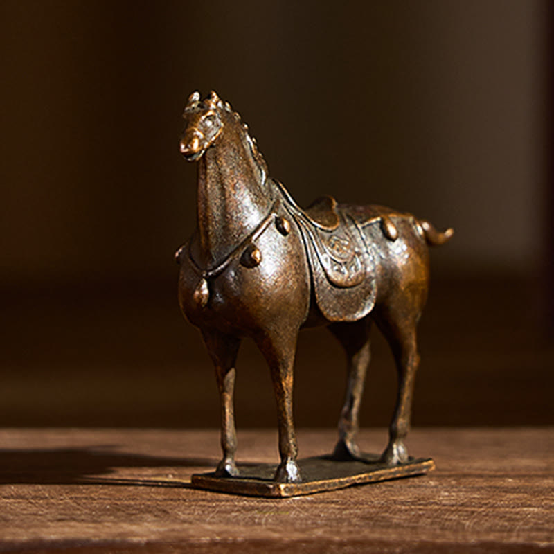 Buddha Stones antiguas de aleación marrón del Año del Caballo, decoración del hogar, 5,8 x 4,7 cm - image 1